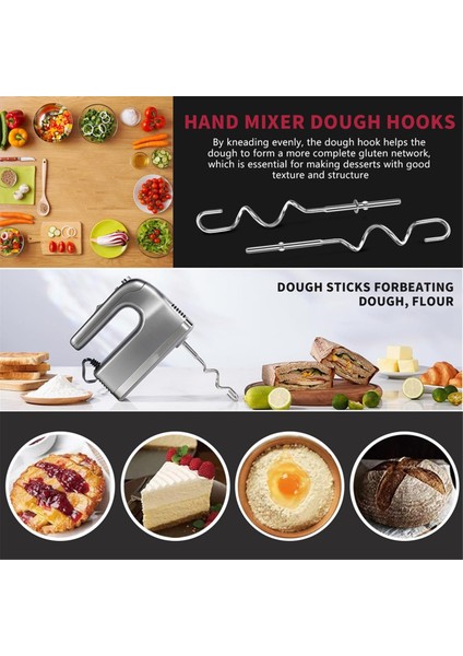 Kitchenaid El Mikseri Hamur Kancaları Için Yedek El Mikseri Hamur Kancaları KHM512, Paslanmaz Çelik Hamur Kancaları (Yurt Dışından) fiyatları