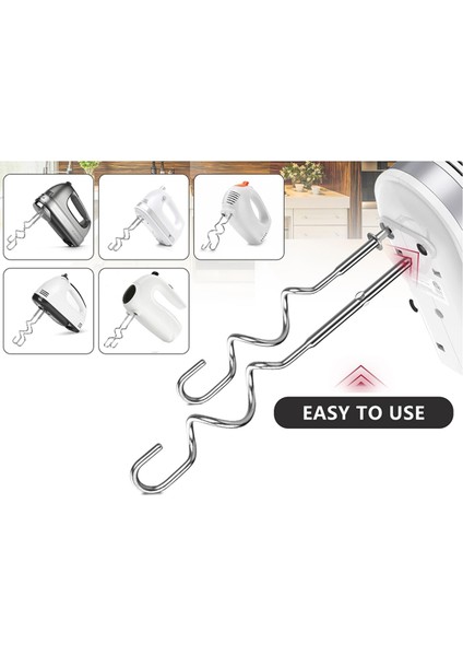 Kitchenaid El Mikseri Hamur Kancaları Için Yedek El Mikseri Hamur Kancaları KHM512, Paslanmaz Çelik Hamur Kancaları (Yurt Dışından) fırsatları