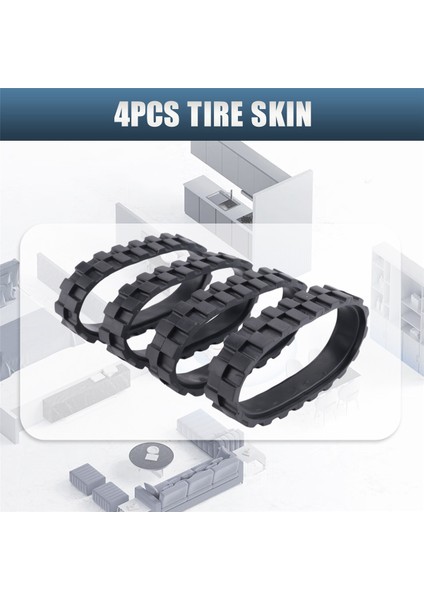 4pcs Lastikler Irobot Için Tekerlekler Odası Serisi 500 600 700 800 900 Roborock Için Max S6 Maxv Robot Vakum Süpürge Parçaları (Yurt Dışından) fırsatları