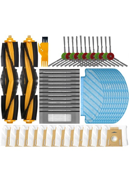 Ecovacs Debot Ozmo T8+ / T8 Aıvı / T8 Max / N8 Plus / N8 Pro Ana Yan Fırça Filtre Mop Bez Tuz Torbası Parçaları (Yurt Dışından)