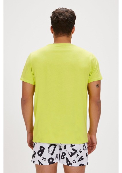 Ricardo Yeşil Baskılı Erkek Tişört