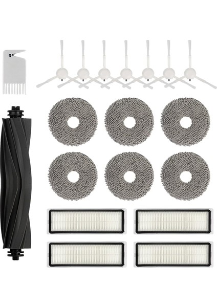 Dreametech L10S Ultra / L10 Ultra Robot Vakum Aksesuarları Ana Yan Fırça Hepa Filtre Mop Bezi Yedek Parçalar (Yurt Dışından)