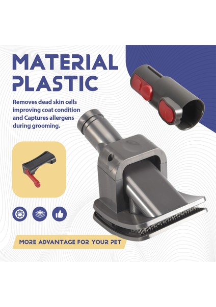 Dyson V7/8/10/11 Için Dyson V7/8/10/15 Için Evcil Hayvan Bakım Kiti, Köpek Fırçası Saç Vakum Eki, Uzatma Hortumu ve Tetik Kilidi ile (Yurt Dışından) indirimleri