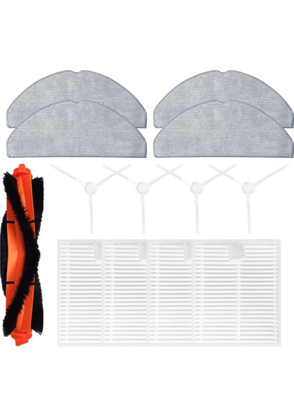 Xiaomi Robot Vakum S20 / D106 Yedek Parçalar Aksesuarları Ana Yan Fırça Mop Kumaş Filtresi (Yurt Dışından)