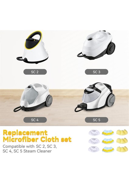 9pcs Buharlı Paspas Bezleri Karcher Easyfix Sc2 Sc3 Sc4 Sc5 Elektrikli Süpürge Parçaları Mikrofiber Temizleme Pedi (Yurt Dışından) fırsatları