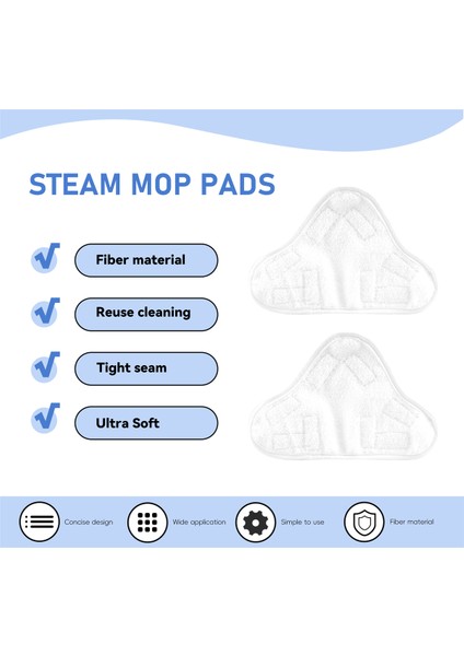 Yedek Pedler H2O H20 Mop X5 Buharlı Temizleyici Buhar Mop Kumaş Köpekbalığı Mop Bez Kapağı 10 Paket (Yurt Dışından) fırsatları