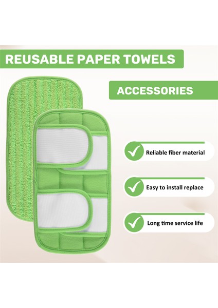 2pcs Islak/kuru Düz Paspas Bezi Mikrofiber Zemin Paspası Swiffer Sweeper Makinesi Için Yenileme Yıkanabilir Değiştirilebilir Değiştirilebilir (Yurt Dışından) indirimleri
