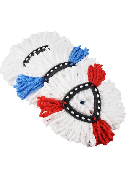 Vileda O-Cedar Rotary üçgen paspas Aksesuarları Üçgen Pamuk İplik Kafa Paspası Yedek Bez (3 PC) (Yurt Dışından)