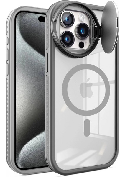 iPhone 15 Pro Kılıf Teleskop Lens Magsafe Silikon Kapak - Titan Gri fiyatları