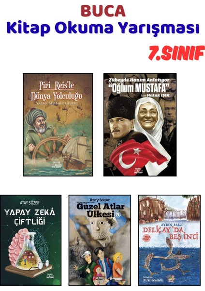 Buca Kitap Okuma Yarışması 7.sınıf Kitapları, 5 Kitap Set, 7.sınıf Masal Öykü