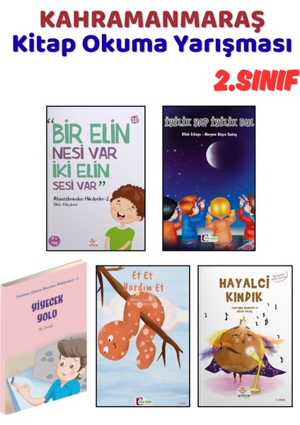 Kahramanmaraş Kitap Okuma Yarışması 2.sınıf Kitapları, 5 Kitap Set, 2.sınıf Masal Öykü