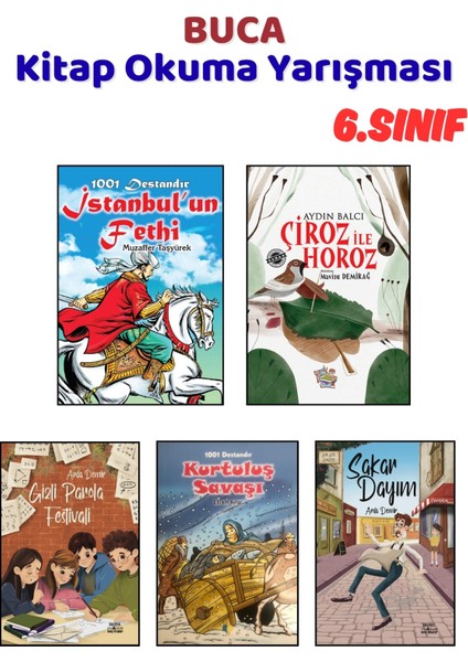 Buca Kitap Okuma Yarışması 6.sınıf Kitapları, 5 Kitap Set, 6.sınıf Masal Öykü