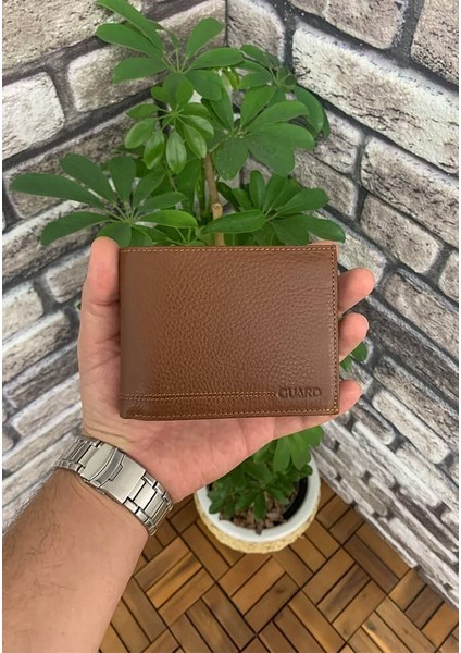 Taba Hakiki Deri Bozuk Para Bölmeli Yatay Model Klasik Erkek Cüzdanı - GRD250920WT208