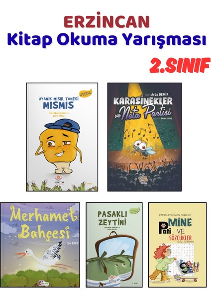 Erzincan Kitap Okuma Yarışması 2.sınıf Kitapları, 5 Kitap Set, 2.sınıf Masal Öykü