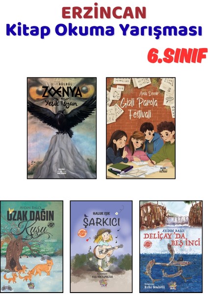 Erzincan Kitap Okuma Yarışması 6.sınıf Kitapları, 5 Kitap Set, 6.sınıf Masal Öykü