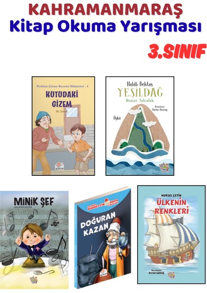 Kahramanmaraş Kitap Okuma Yarışması 3.sınıf Kitapları, 5 Kitap Set, 3.sınıf Masal Öykü