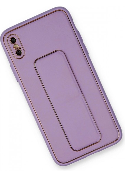 iPhone Xs Max Kılıf Coco Deri Standlı Kapak - Koyu Lila fiyatları