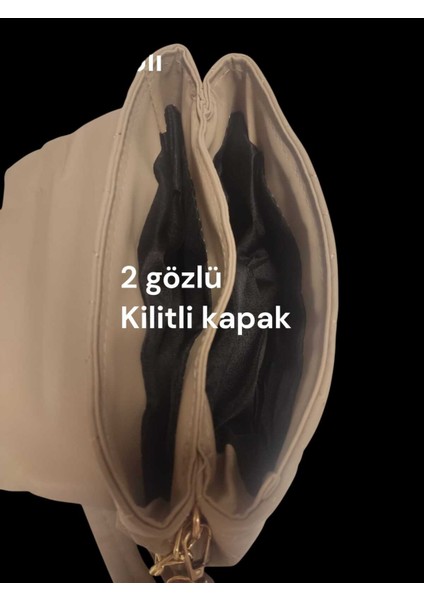 Omuz Askılı Zincir Saplı Kilitli Kapaklı Kapitone Desenli Çantası modelleri