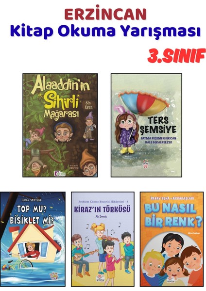 Erzincan Kitap Okuma Yarışması 3.sınıf Kitapları, 5 Kitap Set, 3.sınıf Masal Öykü