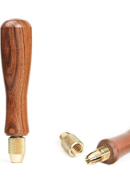 3x Ahşap Dosya Tutma Ahşap Kulplar Küçük Dosyalar Için Pirinç Kolet Chuck ile Aksesuarlar Dıy (Yurt Dışından) indirimleri