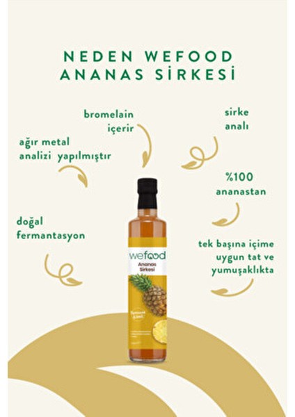 Ananas Sirkesi 500 ml 2'li Yumuşak İçim Doğal Fermente Ürün Türkiye Menşeli fiyatları