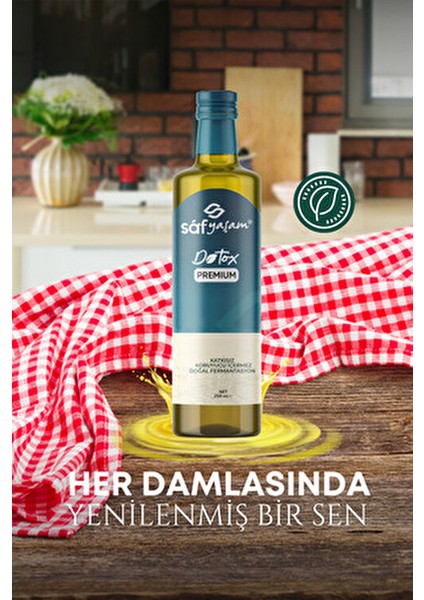 Detox Premium Doğal Sirkesi 250 ml Ödem Giderici ve Toksin Arındırıcı