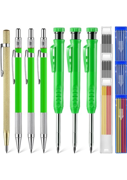 7 Pcs Carpenter Mekanik Kalem 2&#39 Si 1 Arada Set Katı Yatık (Yurt Dışından)