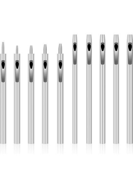 10 Parçalı Deri Delik Yumruk Alet Seti 0 5mm-5mm Izleme Kayışı Yumruk Yuvarlak Delik Yumruk Kemerler Tuval (Yurt Dışından)
