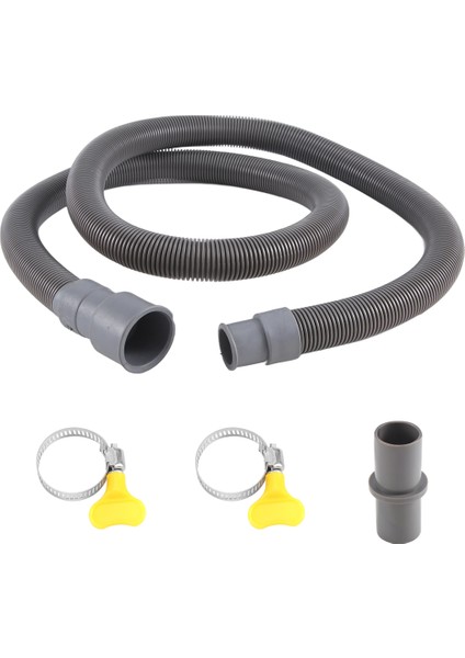 Otomatik Tamburlu Çamaşır Makinesi Tahliye Borusu Tahliye Hortumu Bağlantı Parçaları, 1,5 Metre (Yurt Dışından)