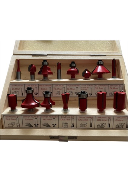 Karbür Freze Kesici Matkap Bit Seti RTB7501 Gravür Makinesi Bakalit Kesme Freze Kesici 15 Parçalı Set (Yurt Dışından)