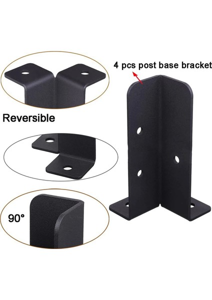 4pcs Ayarlanabilir Güverte Posta Çapa Basklar Pergola Çik Korunmak Için Çıp Posta Kutusu Pavilion Bahçe Aracı (Yurt Dışından) indirimleri