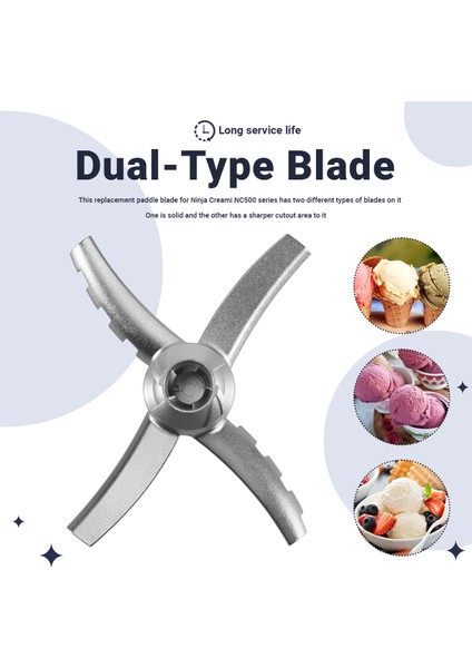 Ninja Creami NC501 CN501CO NC500C NC501C NC501H Dondurma Makineleri Dondurma Mikseri Ataşmanı Için Yedek Kürek Bıçağı (Yurt Dışından) indirimleri