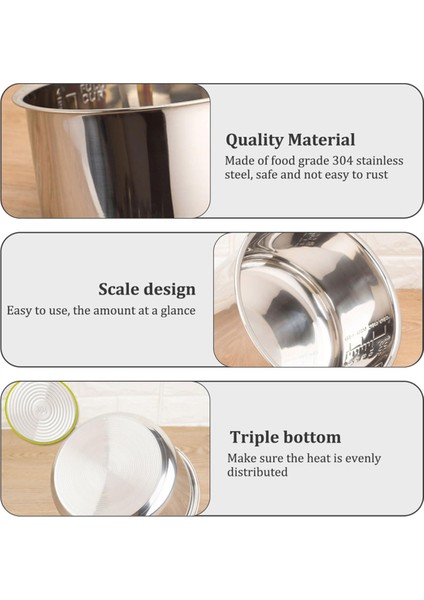 Paslanmaz Çelik Pirinç Pişirici Iç Tencere 5l, Pirinç Pişirici Için Ölçekli Pirinç Pişirici Pirinç Pişirici Iç Tencere Yedek Pirinç Tencere (Yurt Dışından) modelleri