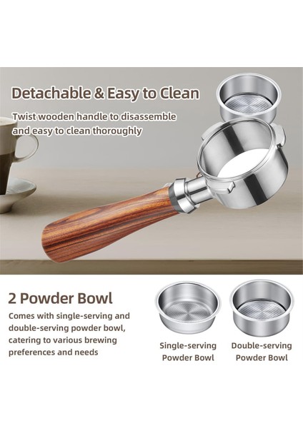 51 mm Dipsiz Portafilter, 3 Kulaklı Dipsiz Porta Filtre, Iki Toz Tepsisi, Paslanmaz Çelik Elek (Yurt Dışından) fırsatları