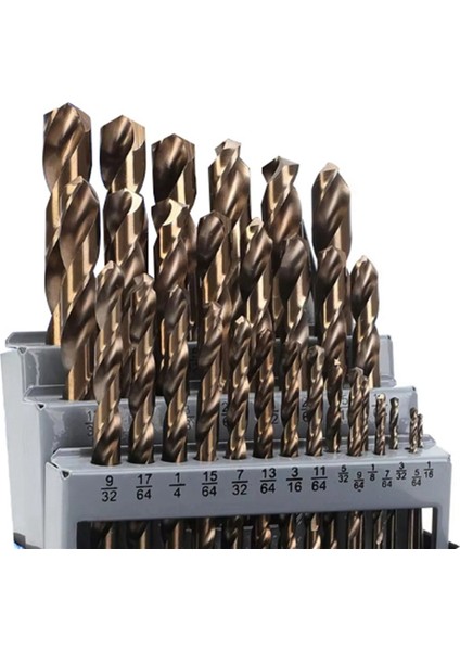 Kobalt Matkap Bitleri Set M35 Yüksek Hızlı Çelik Twist Sert Metal Paslanmaz Çelik Dökme Demir (29 Adet) (Yurt Dışından)