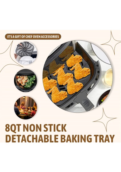 Air Fryer Yedek Izgara Tavası, Chefman RJ38-SQSS-8T-D Için Air Fryer Aksesuarları, 8qt Yapışmaz Çıkarılabilir Izgara Tavası (Yurt Dışından) indirimleri