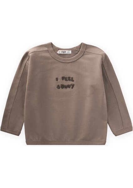 Nakışlı Sweatshirt 1-7 Yaş S Vizon fırsatları