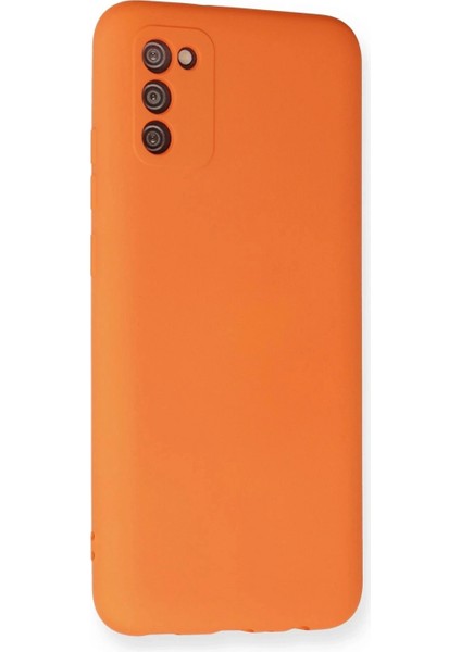 Samsung Galaxy A02S Kılıf Nano Içi Kadife Silikon - Turuncu fiyatları
