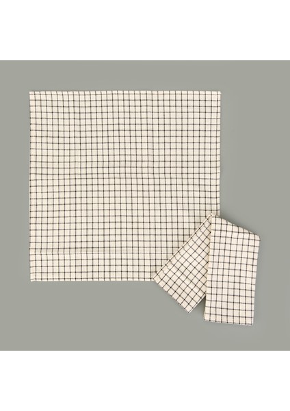 Myhome Vaasa 2'li Kurulama Bezi - Ekru / Siyah - 45X45 cm fiyatları