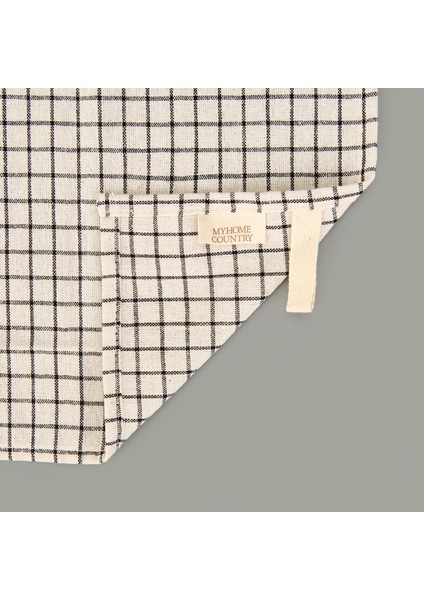 Myhome Vaasa 2'li Kurulama Bezi - Ekru / Siyah - 45X45 cm modelleri