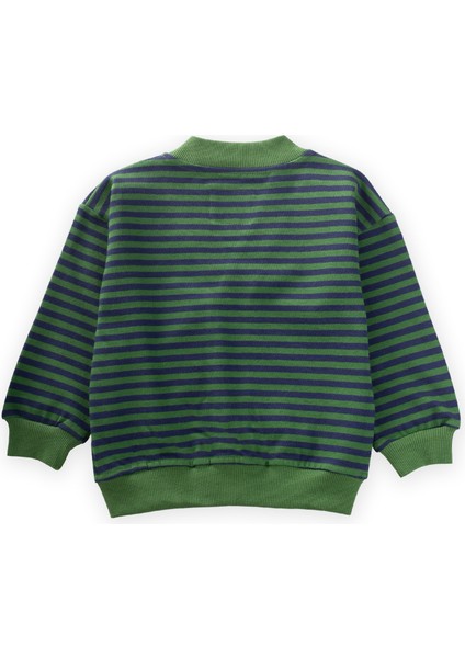 Çizgili Triko Hırka 0-4 Yaş Haki Lacivert fiyatları