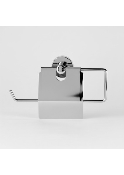 Kapalı Kağıt Havluluk Krom Gümüş Metal Duvara Monte Vidalı Banyo Tuvalet Mutfak Kağıt Havluluk 25 cm