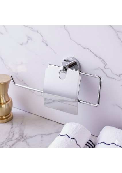 Kapalı Kağıt Havluluk Krom Gümüş Metal Duvara Monte Vidalı Banyo Tuvalet Mutfak Kağıt Havluluk 25 cm fiyatları