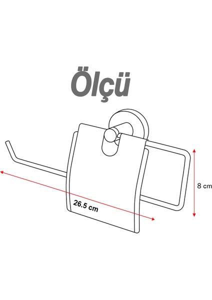 Kapalı Kağıt Havluluk Krom Gümüş Metal Duvara Monte Vidalı Banyo Tuvalet Mutfak Kağıt Havluluk 25 cm modelleri