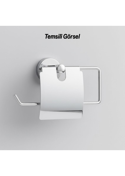 Kapalı Kağıt Havluluk Krom Gümüş Metal Duvara Monte Vidalı Banyo Tuvalet Mutfak Kağıt Havluluk 25 cm indirimleri