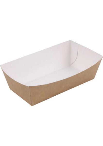 Kumpir Kutusu & Konik Tabak Küçük 7X10X4CM (100 Adet)