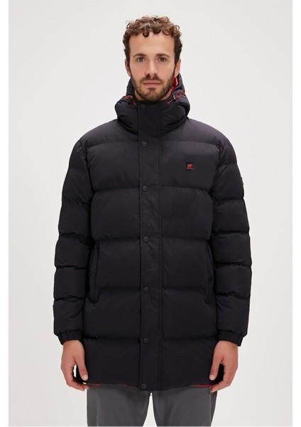 Lincoln Puffer Lacivert Kapüşonlu Erkek Mont