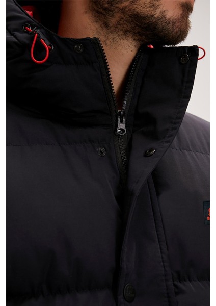 Lincoln Puffer Lacivert Kapüşonlu Erkek Mont