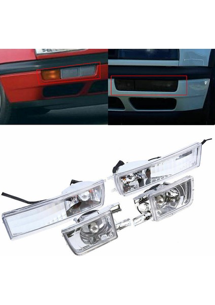 4pcs Ön Tampon Temiz Sis Dönüş Sinyali Işık Lambası Lh &amp; Rh Için Mk3 Golf Jetta 1993-1998 (Yurt Dışından) fırsatları