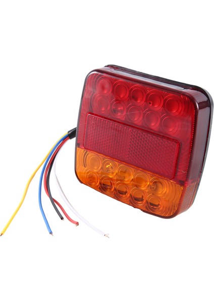 12V LED Kare Lamba Iki Renkli Kuyruk Lambası Evrensel Araba Malzemeleri Kırmızı Kapak (Yurt Dışından) indirimleri